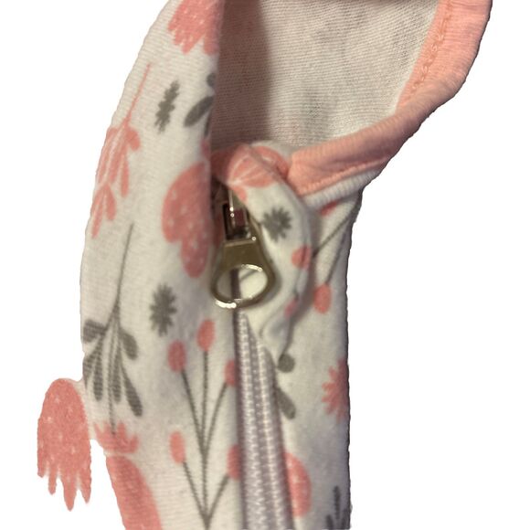 Bublo Baby Girl Swaddle Size SM/MED 7-14 LBS Pink Floral Double Zipper - Picture 4 of 7